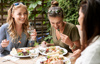 friends enjoying lunch restaurant